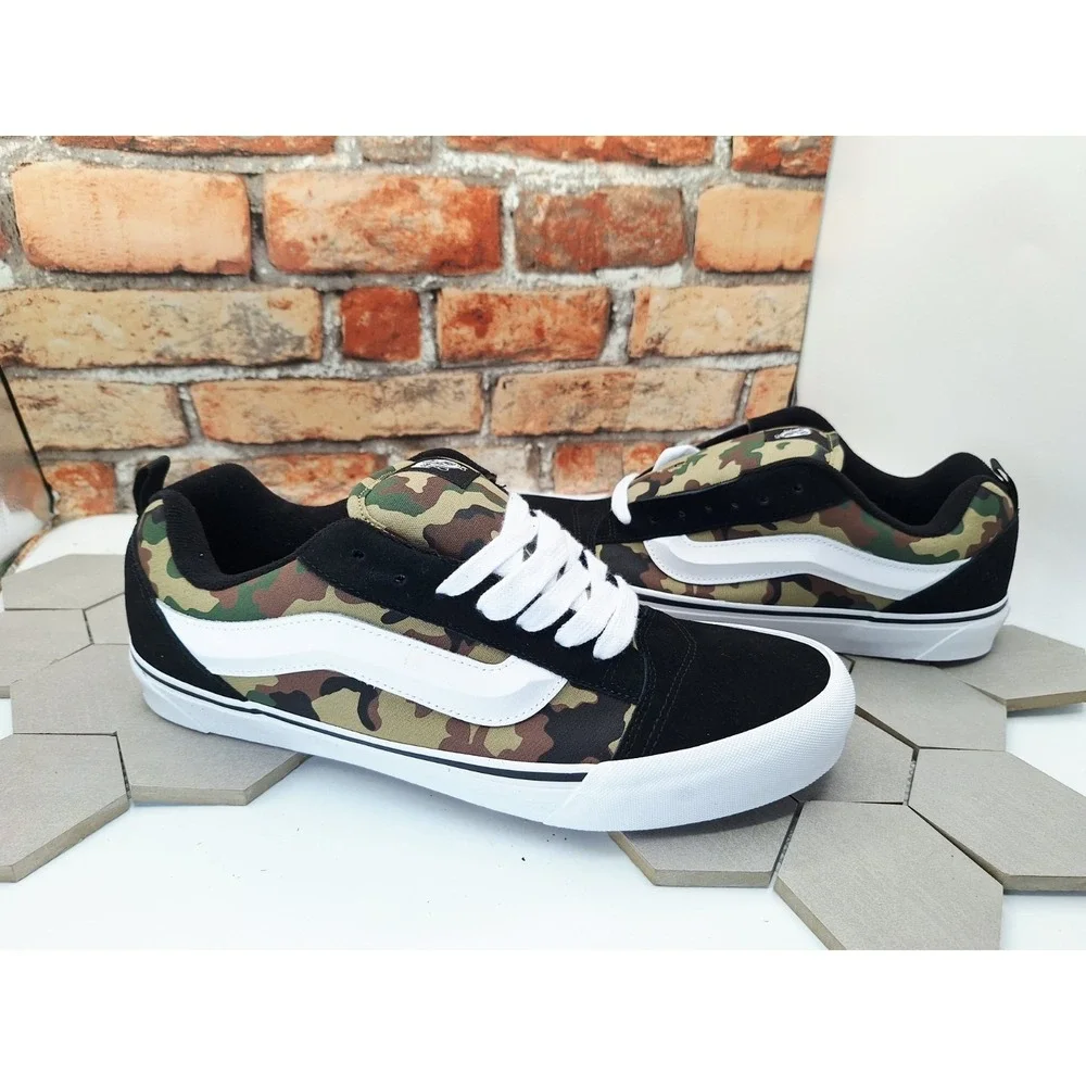 Vans Knu Skool Camo Black Green Men Size 13 NIB 2025 Bape Inspired Chunky Skate